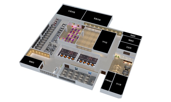 1700平方健身房配置方案-广西球王会体育健身器材有限公司