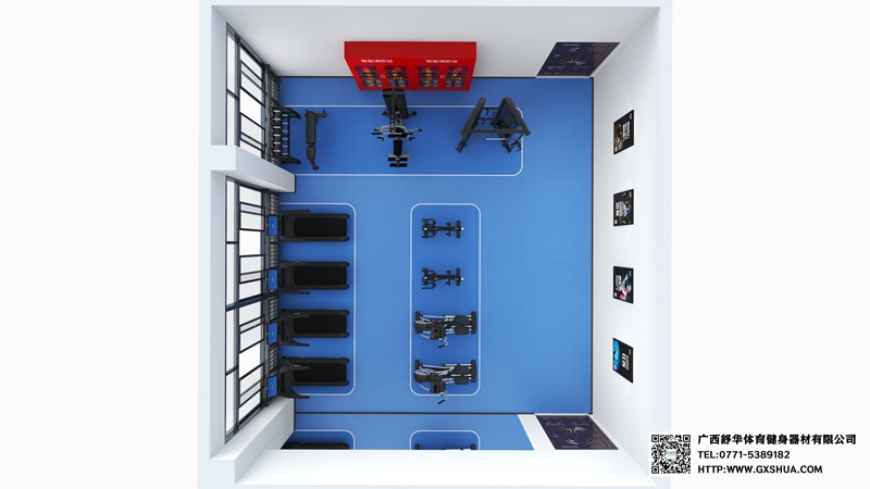 86m²企事业单位健身房 解决方案 86m²企事业单位健身房 解决方案